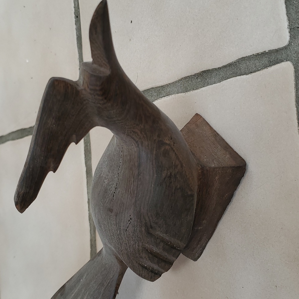 Vintage Solid Wood Hand Carved Made in Mexico Bird Figurine